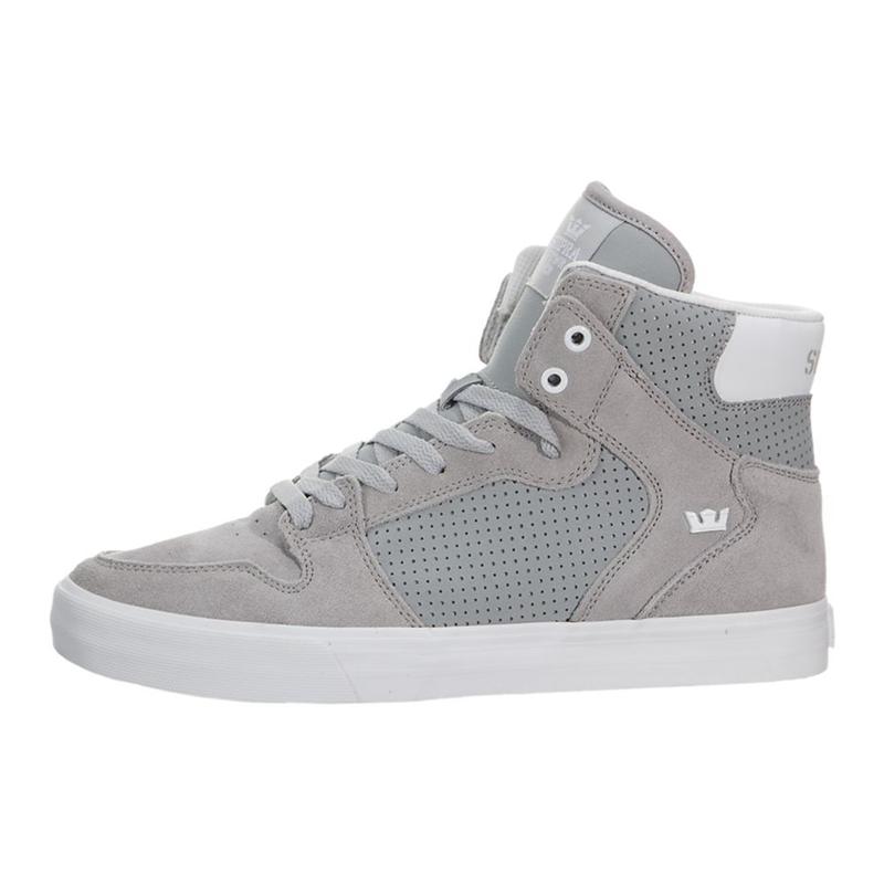 Zapatillas Altas Supra Argentina Hombre - VAIDER Gris Blancas (BGREN-6189)